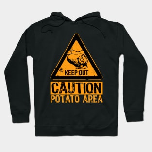 Potato Area - Funny Caution Sign - Portal Video Game Hoodie